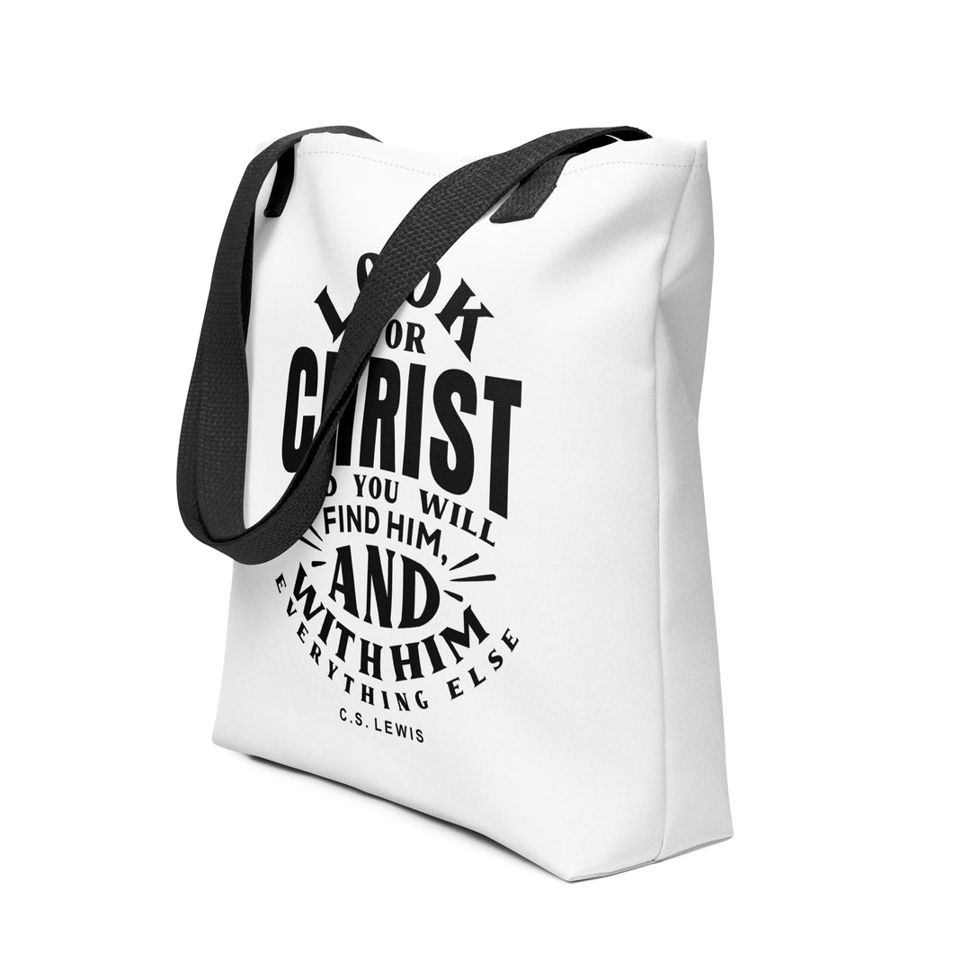 Christian Tote Bag C.S. Lewis Look For Christ Tote Bags