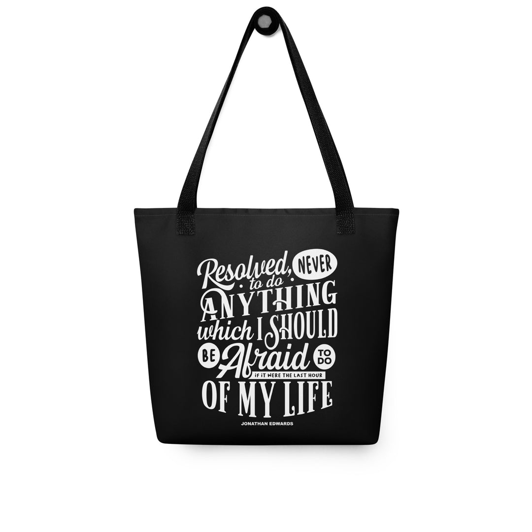 Christian Tote Bag Jonathan Edwards Last Hour Black Tote Bags