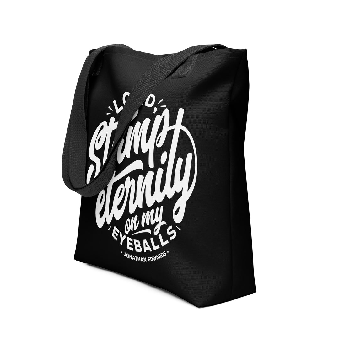 Christian Tote Bag Jonathan Edwards Stamp Eternity Black Tote Bags