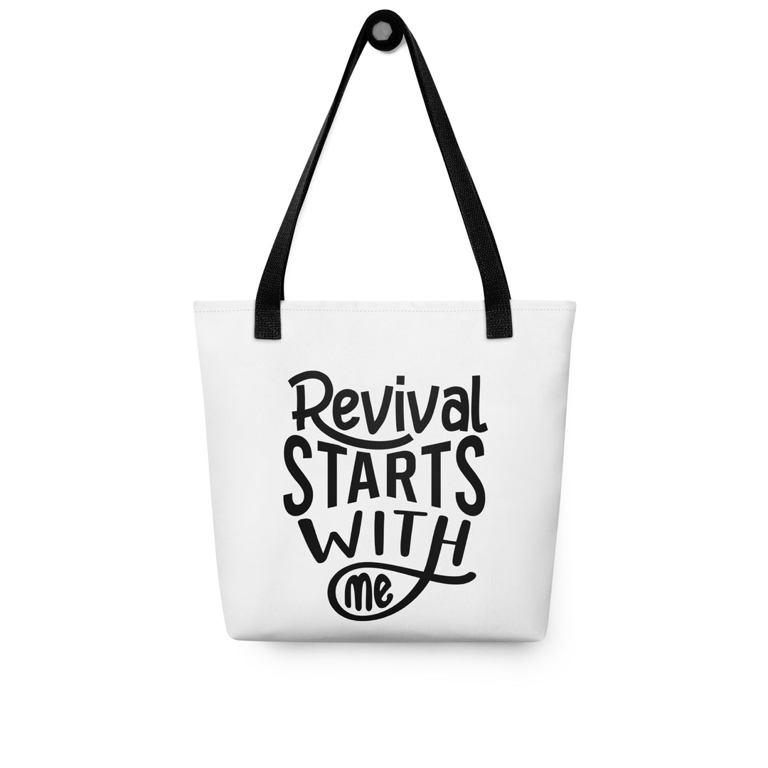 Christian Tote Bag Revival Starts With Me White Tote Bags   