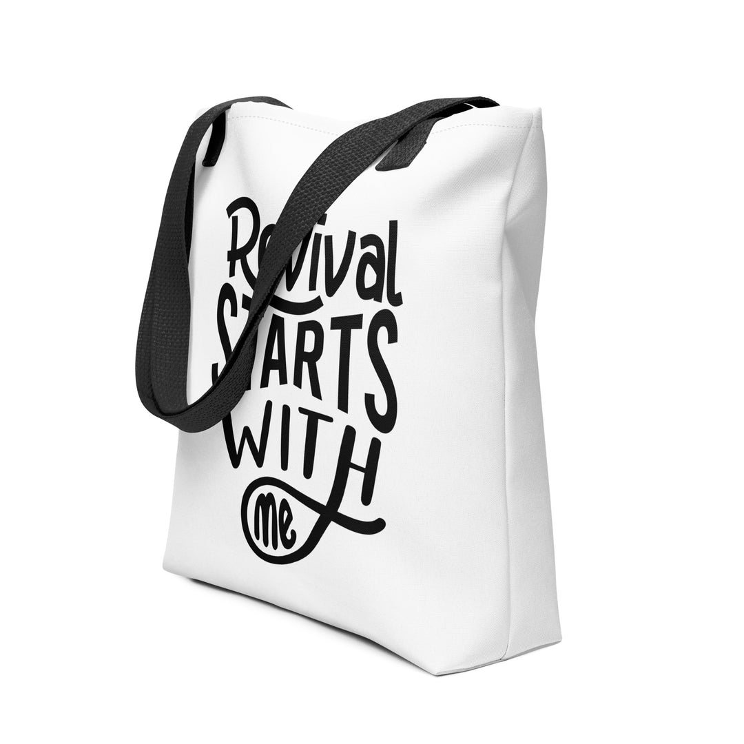 Christian Tote Bag Revival Starts With Me White Tote Bags   