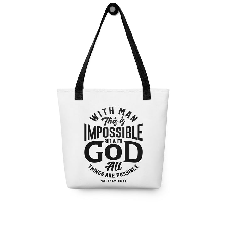 Christian Tote Bag All Things Possible White Tote Bags   