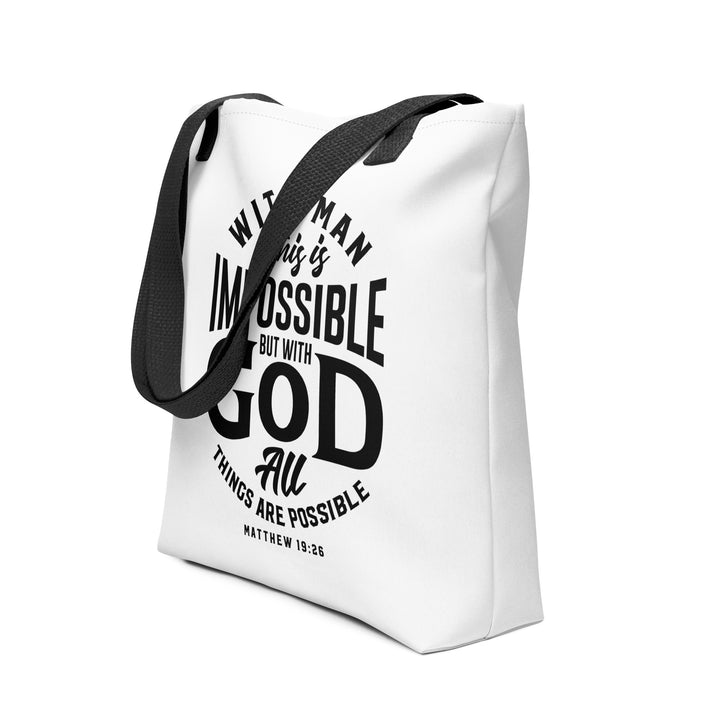 Christian Tote Bag All Things Possible White Tote Bags   