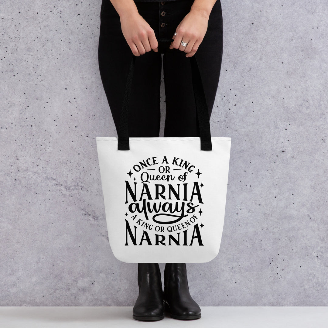 Christian Tote Bag King or Queen Narnia White Tote Bags   