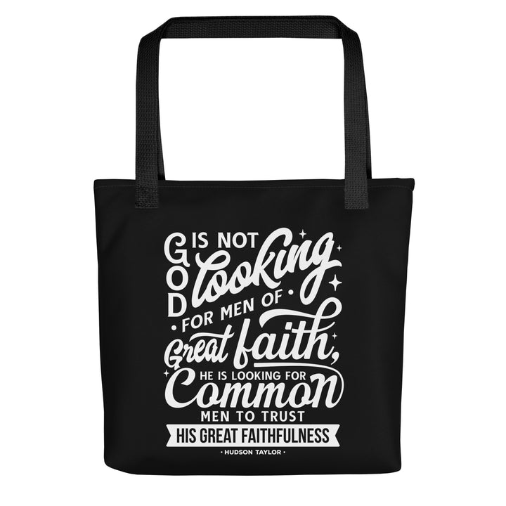 Christian Tote Bag Hudson Taylor Common Men Black Tote Bags Default Title