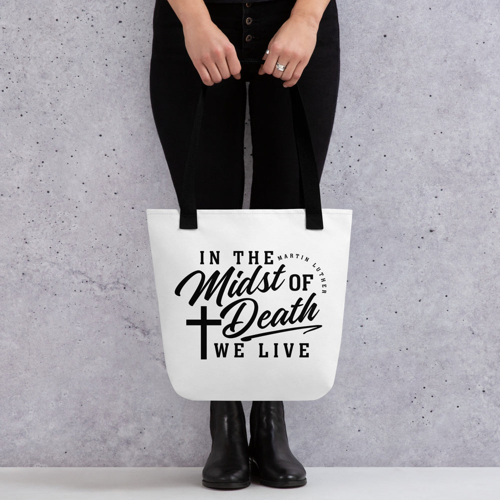 Christian Tote Bag Martin Luther's Midst of Death White Tote Bags
