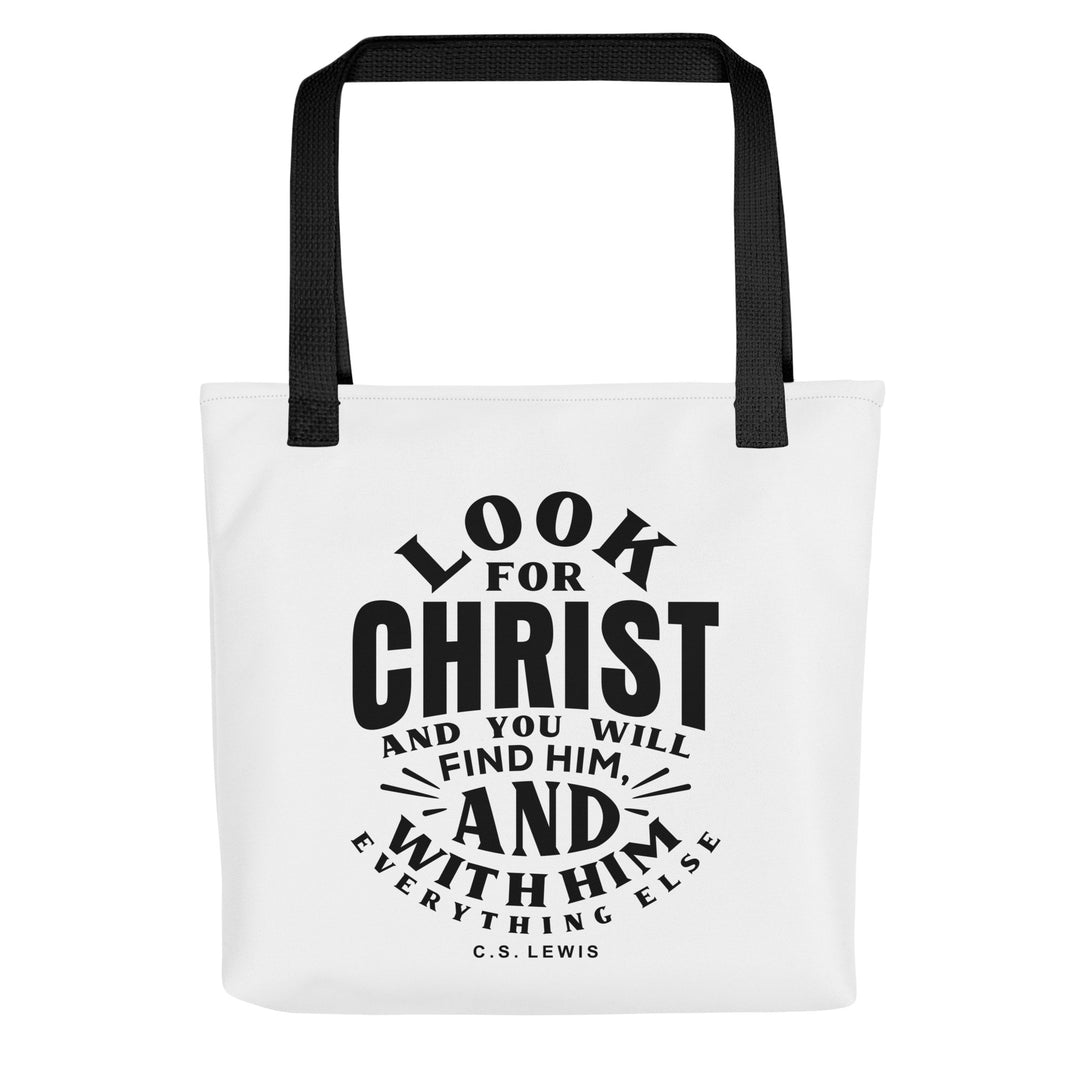 Christian Tote Bag C.S. Lewis Look For Christ Tote Bags Default Title