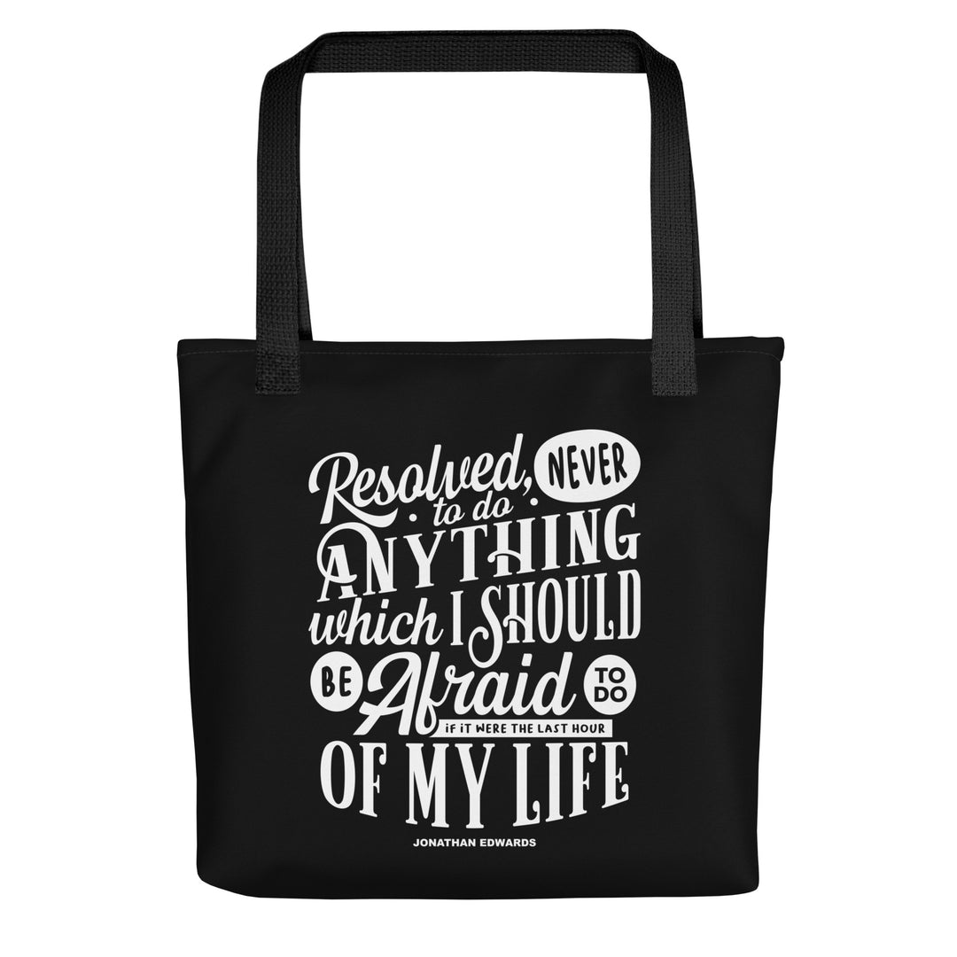 Christian Tote Bag Jonathan Edwards Last Hour Black Tote Bags Default Title