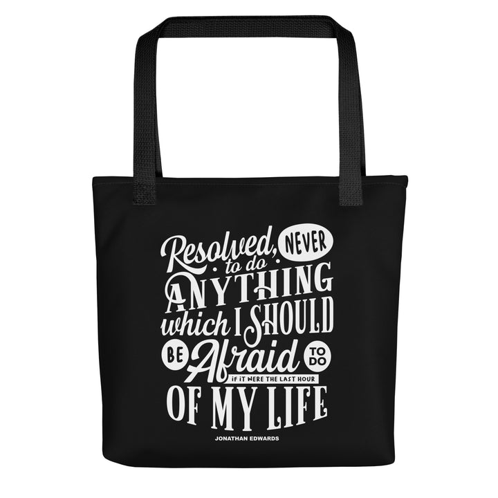Christian Tote Bag Jonathan Edwards Last Hour Black Tote Bags Default Title