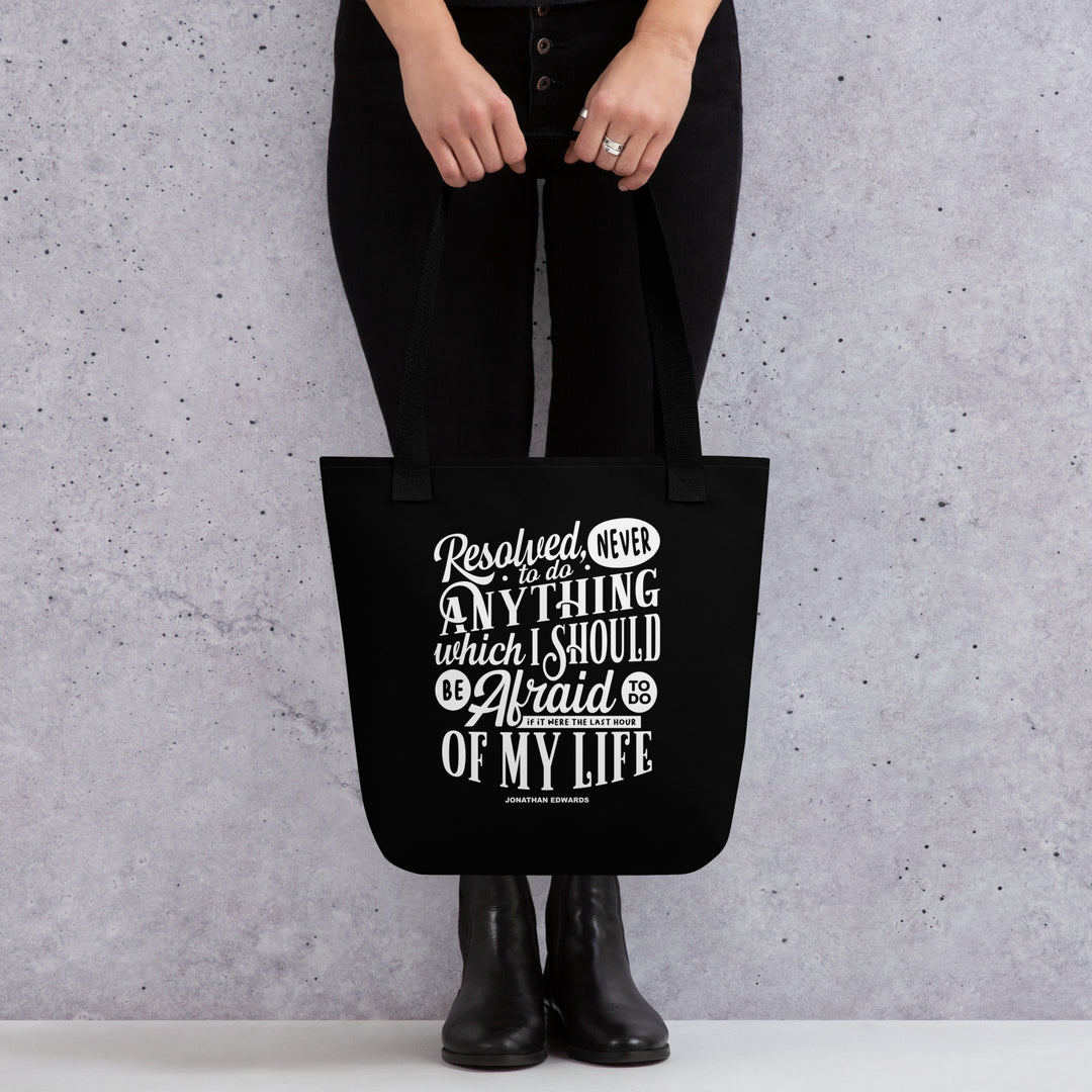 Christian Tote Bag Jonathan Edwards Last Hour Black Tote Bags