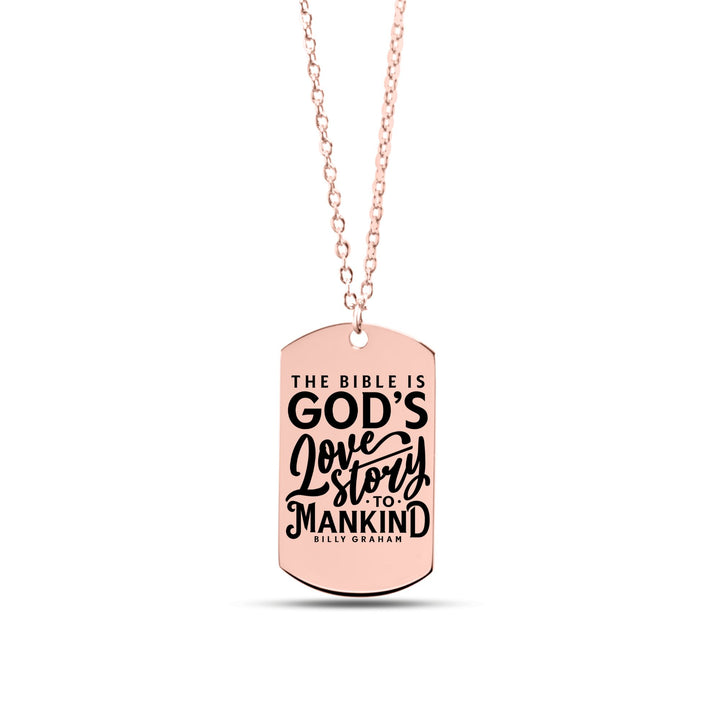 Christian Necklace God's Love Story Tag Tag Necklaces