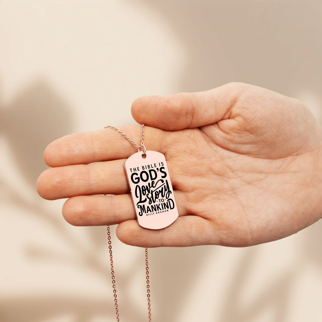 Christian Necklace God's Love Story Tag Tag Necklaces
