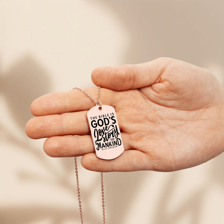Christian Necklace God's Love Story Tag Tag Necklaces