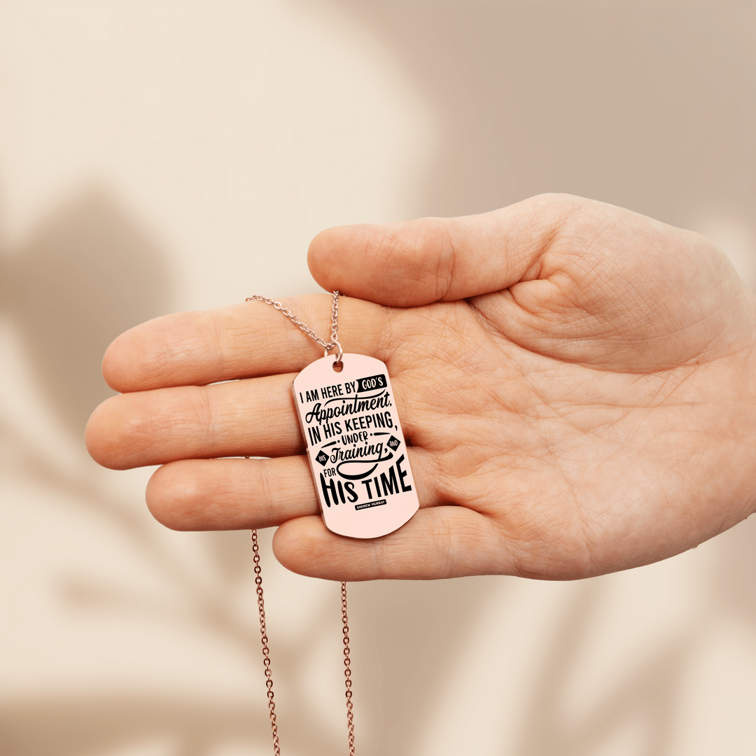Christian Necklace Andrew Murray's His Time Tag Tag Necklaces