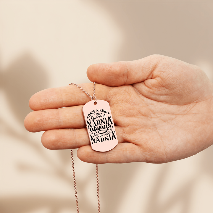 Christian Necklace King or Queen Narnia Tag Tag Necklaces