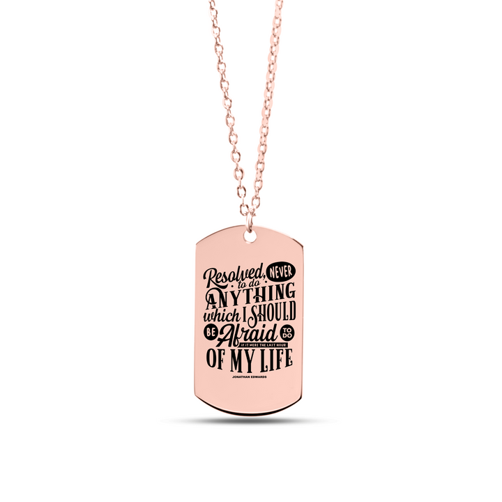 Christian Necklace Jonathan Edwards Last Hour Tag Tag Necklaces