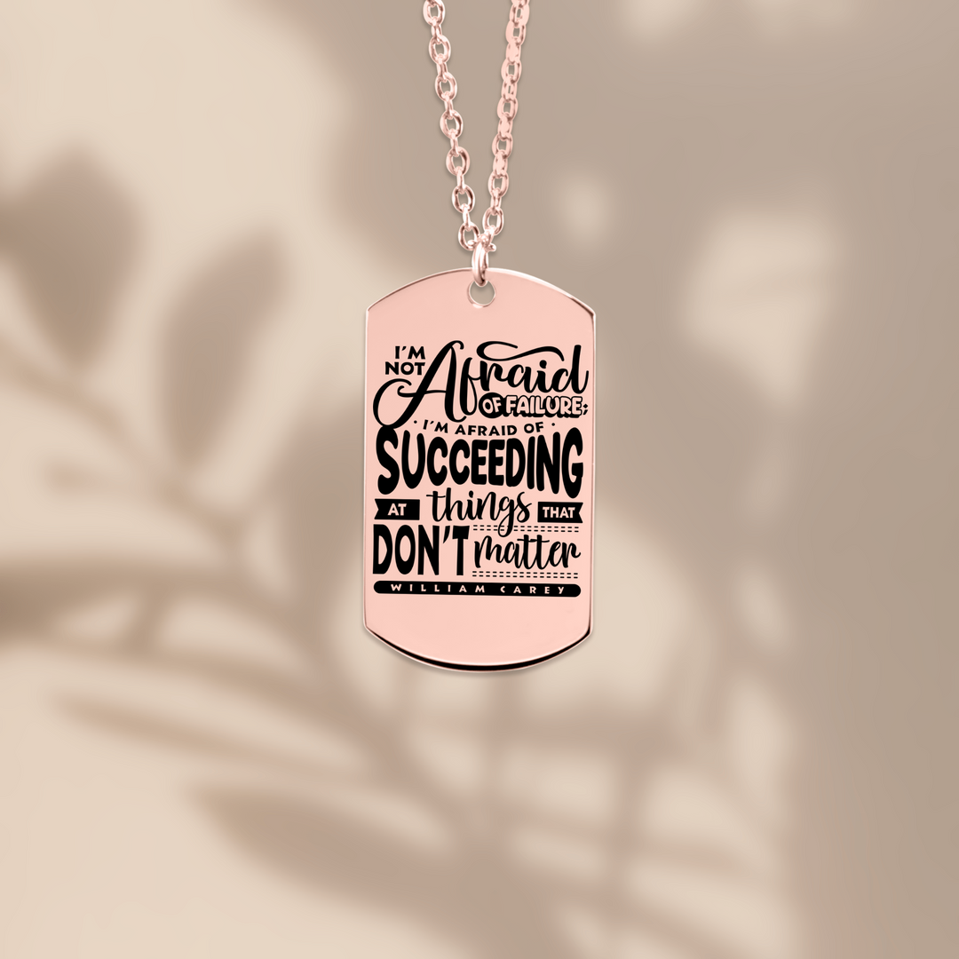Christian Necklace William Carey's Things That Don't Matter Tag Tag Necklaces