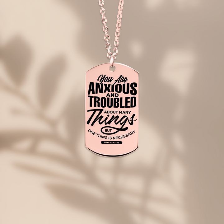 Christian Necklace Anxious And Troubled Tag Tag Necklaces