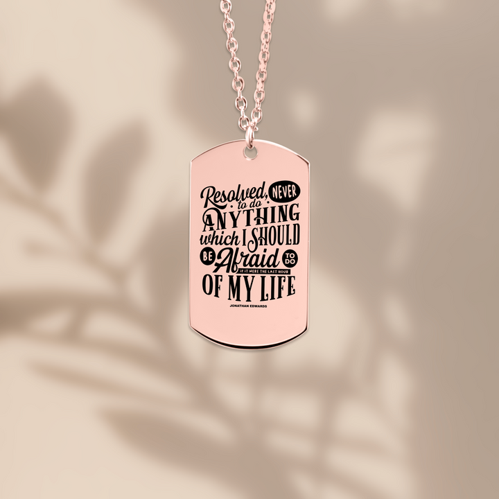 Christian Necklace Jonathan Edwards Last Hour Tag Tag Necklaces