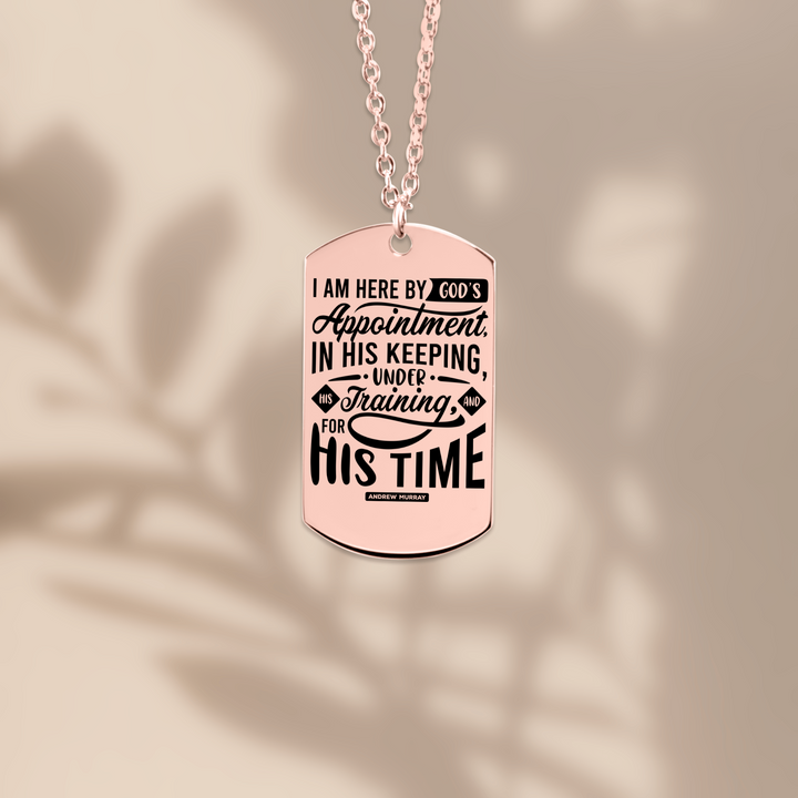 Christian Necklace Andrew Murray's His Time Tag Tag Necklaces