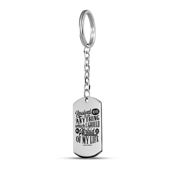 Christian Keychain Jonathan Edwards Last Hour Tag Tag Keychains