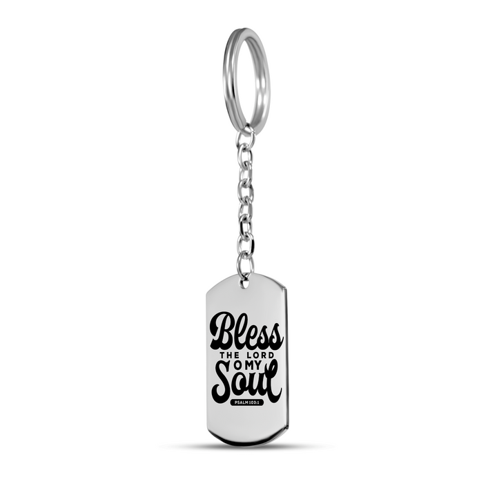 Christian Keychain Bless The Lord Tag Tag Keychains