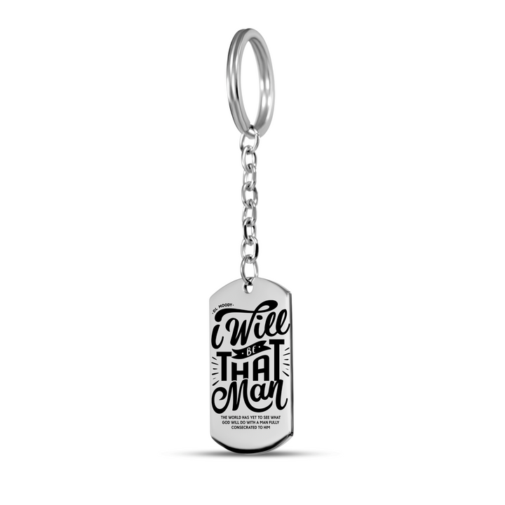 Christian Keychain D.L. Moody's I Will Be That Man Tag Tag Keychains