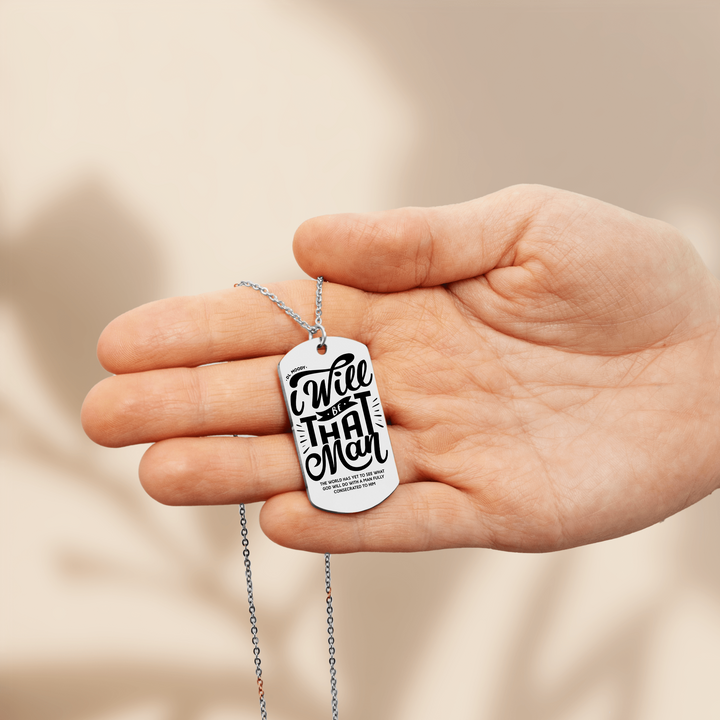 Christian Necklace D.L. Moody's I Will Be That Man Tag Tag Necklaces