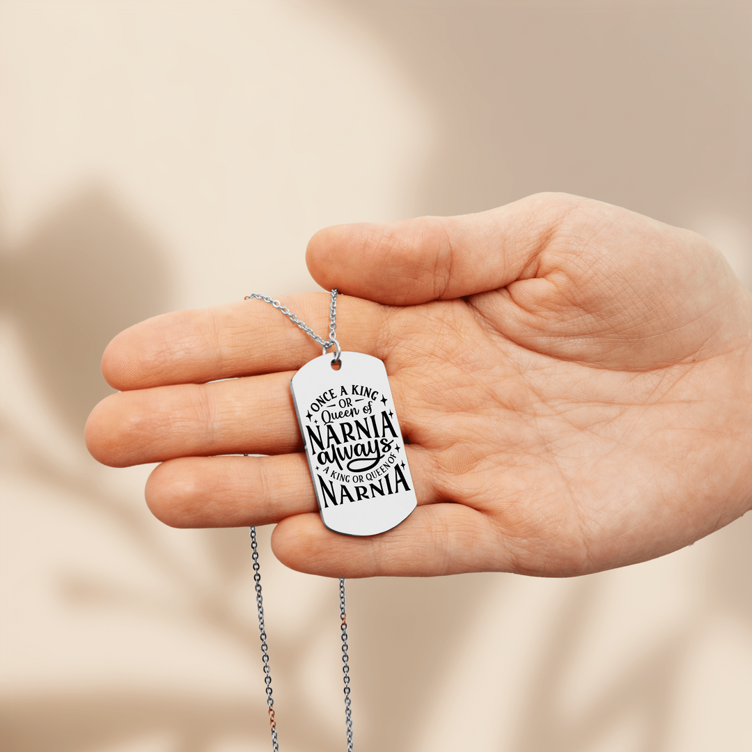 Christian Necklace King or Queen Narnia Tag Tag Necklaces
