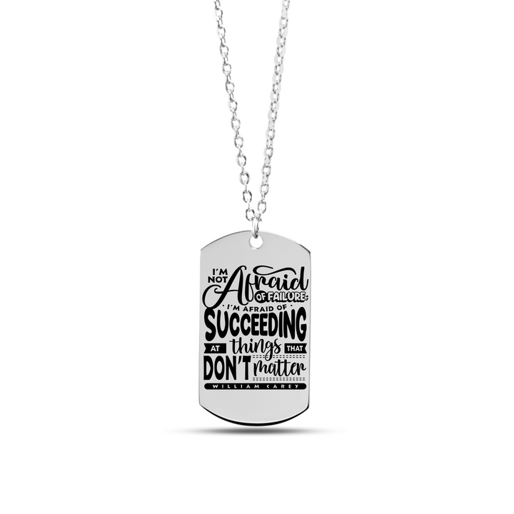 Christian Necklace William Carey's Things That Don't Matter Tag Tag Necklaces