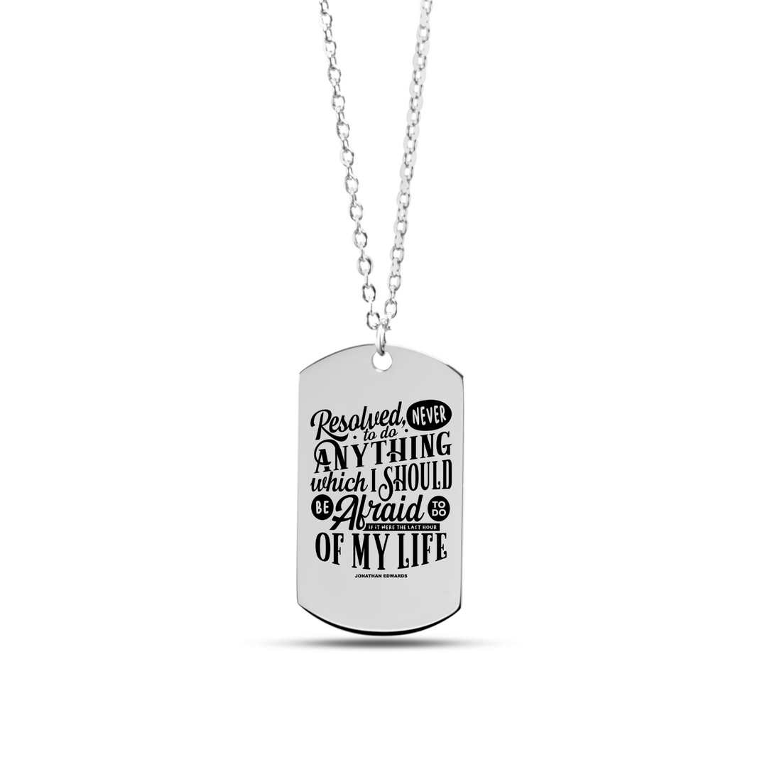 Christian Necklace Jonathan Edwards Last Hour Tag Tag Necklaces