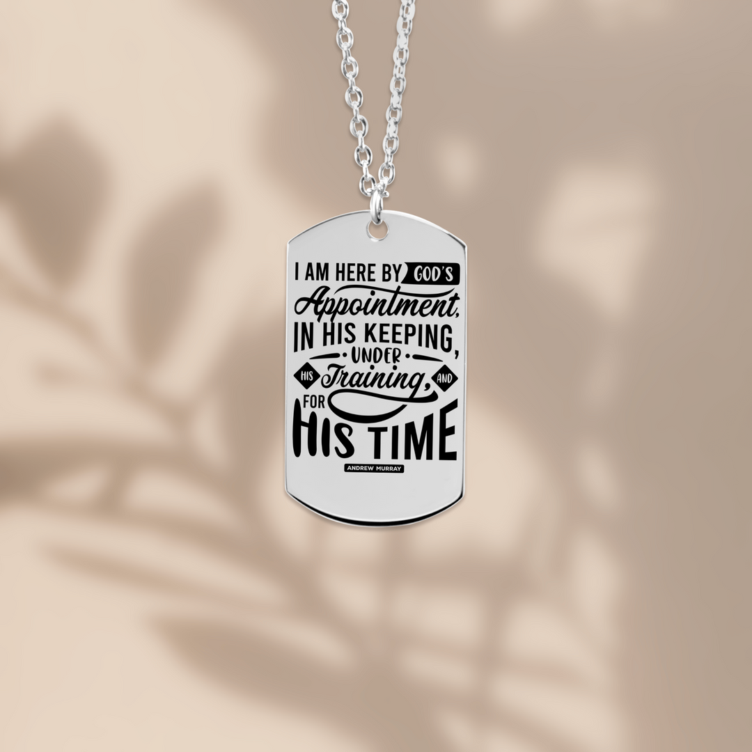 Christian Necklace Andrew Murray's His Time Tag Tag Necklaces