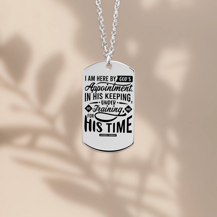 Christian Necklace Andrew Murray's His Time Tag Tag Necklaces