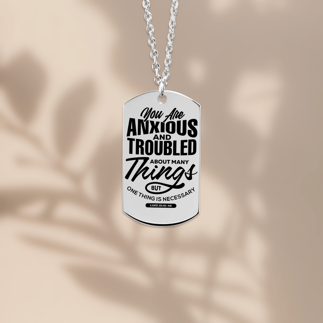 Christian Necklace Anxious And Troubled Tag Tag Necklaces