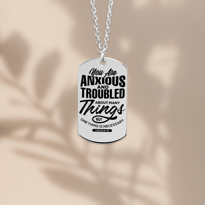 Christian Necklace Anxious And Troubled Tag Tag Necklaces