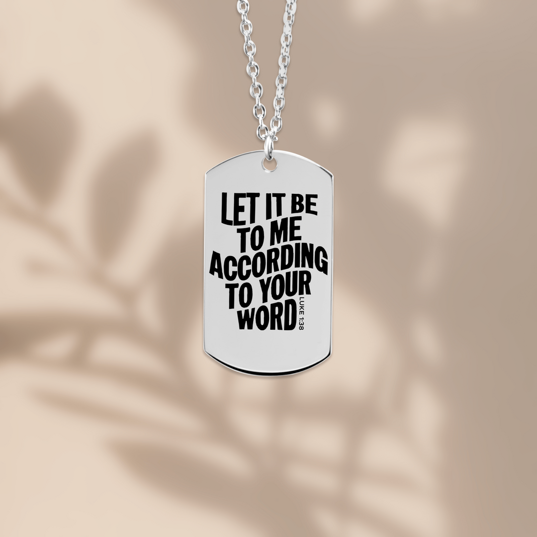 Christian Necklace According To Your Word Tag Tag Necklaces