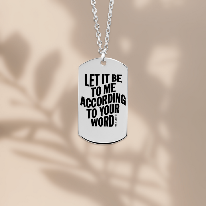 Christian Necklace According To Your Word Tag Tag Necklaces