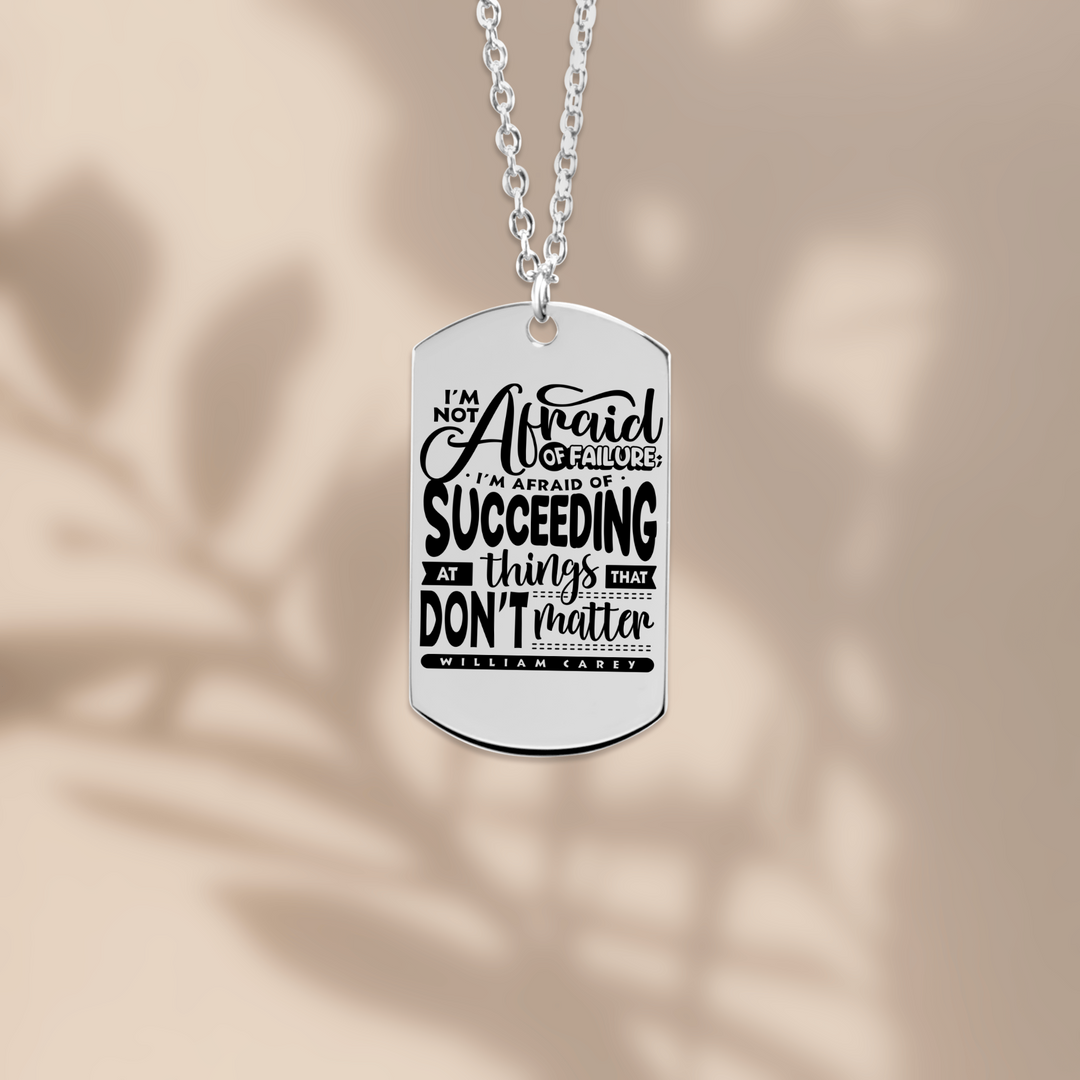 Christian Necklace William Carey's Things That Don't Matter Tag Tag Necklaces