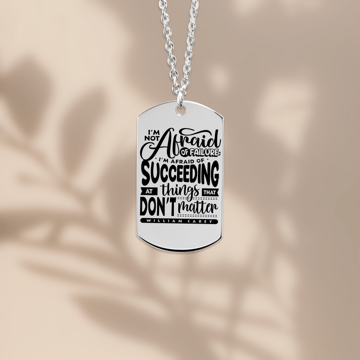 Christian Necklace William Carey's Things That Don't Matter Tag Tag Necklaces