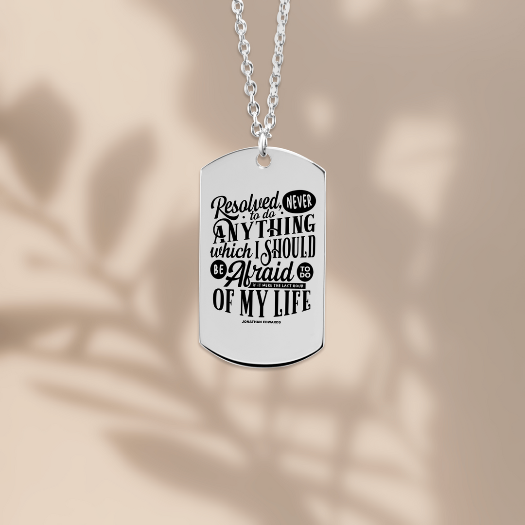 Christian Necklace Jonathan Edwards Last Hour Tag Tag Necklaces