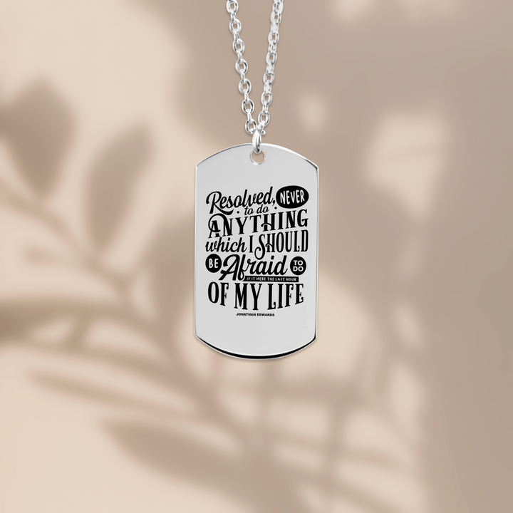 Christian Necklace Jonathan Edwards Last Hour Tag Tag Necklaces