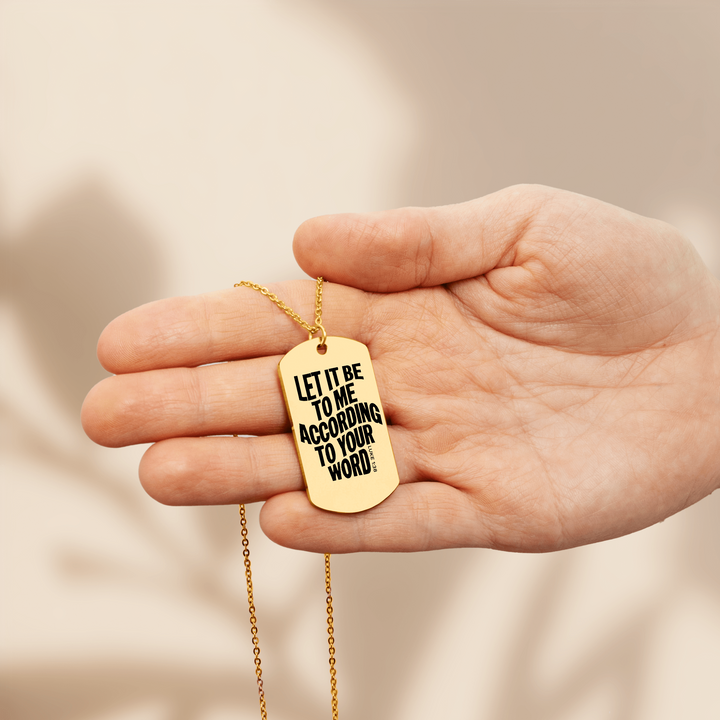 Christian Necklace According To Your Word Tag Tag Necklaces
