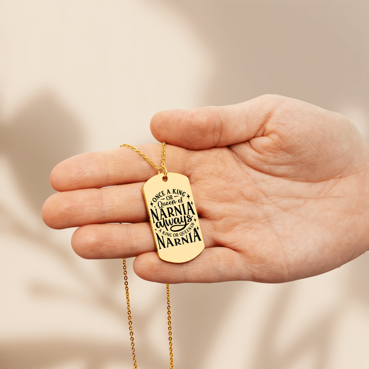 Christian Necklace King or Queen Narnia Tag Tag Necklaces
