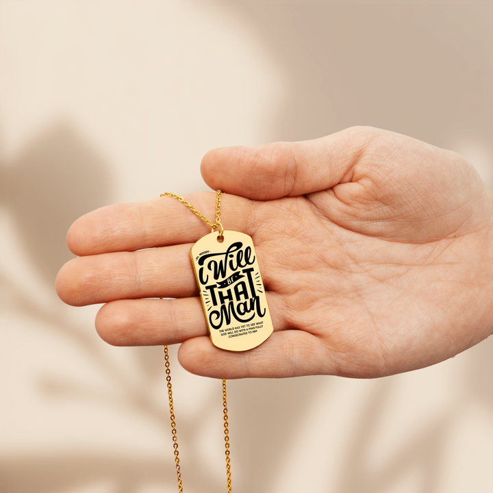 Christian Necklace D.L. Moody's I Will Be That Man Tag Tag Necklaces