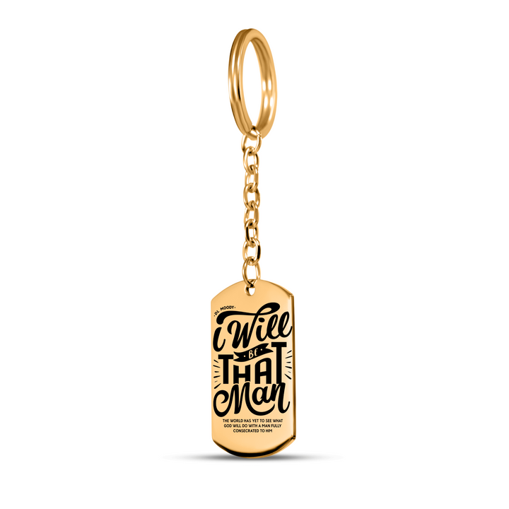 Christian Keychain D.L. Moody's I Will Be That Man Tag Tag Keychains