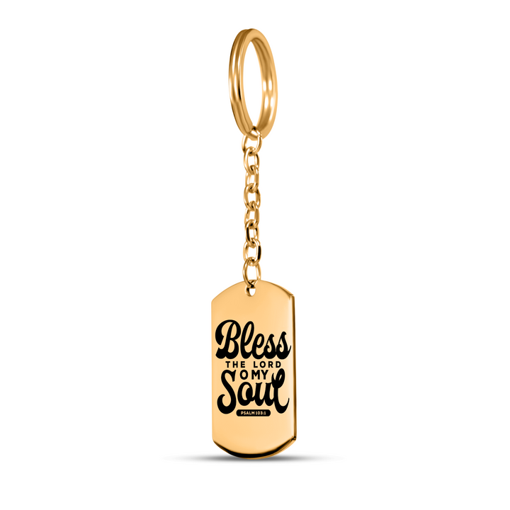 Christian Keychain Bless The Lord Tag Tag Keychains