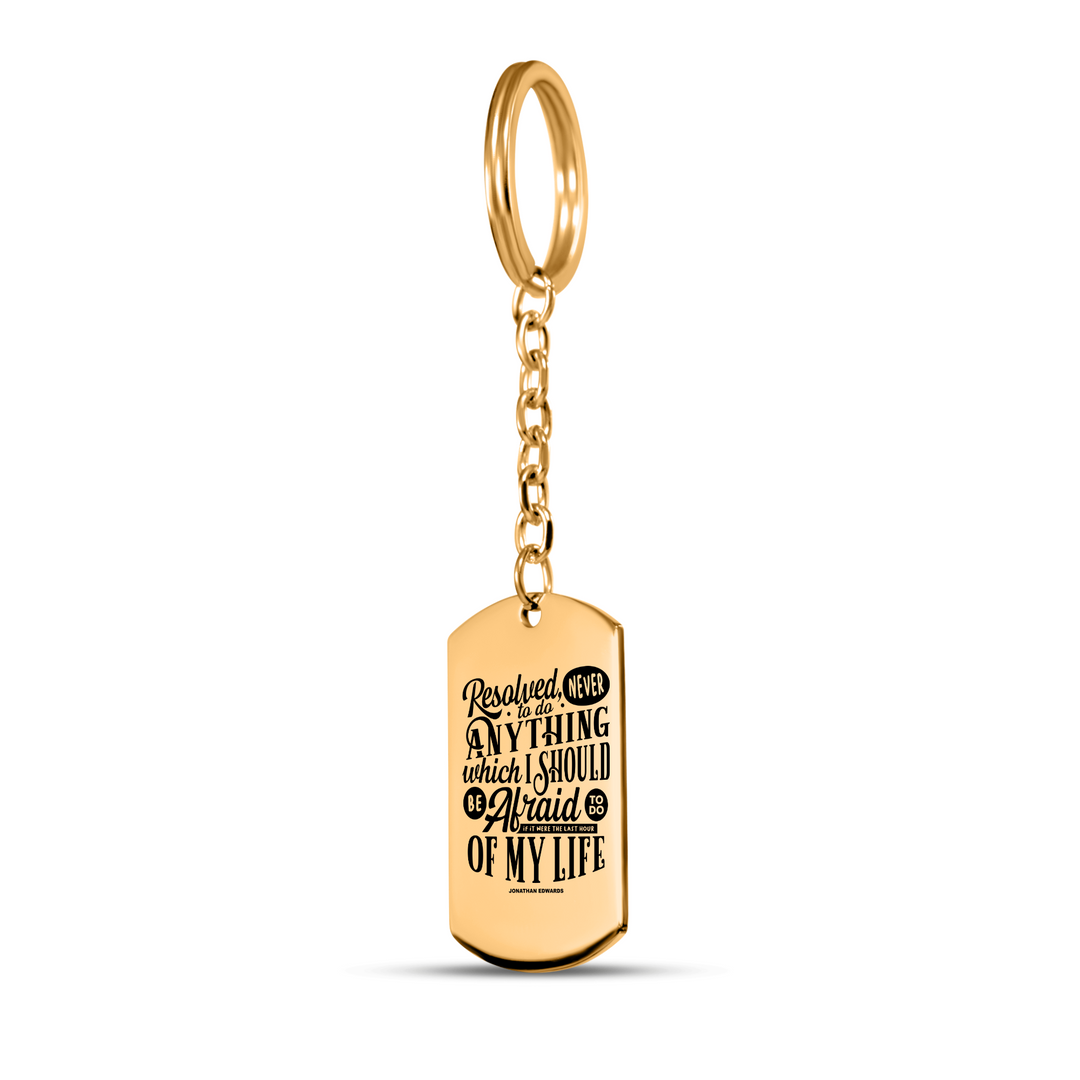 Christian Keychain Jonathan Edwards Last Hour Tag Tag Keychains