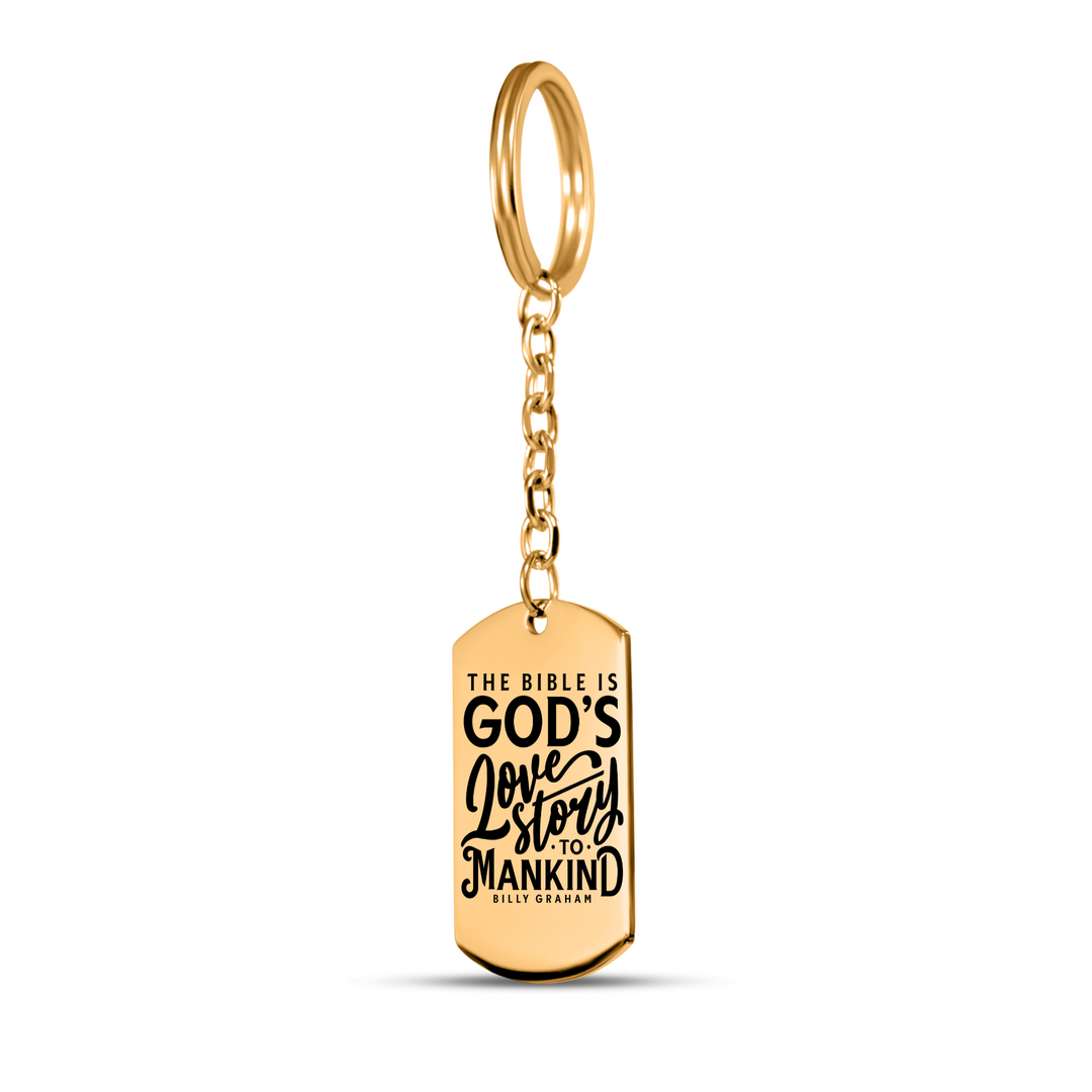 Christian Keychain God's Love Story Tag Tag Keychains