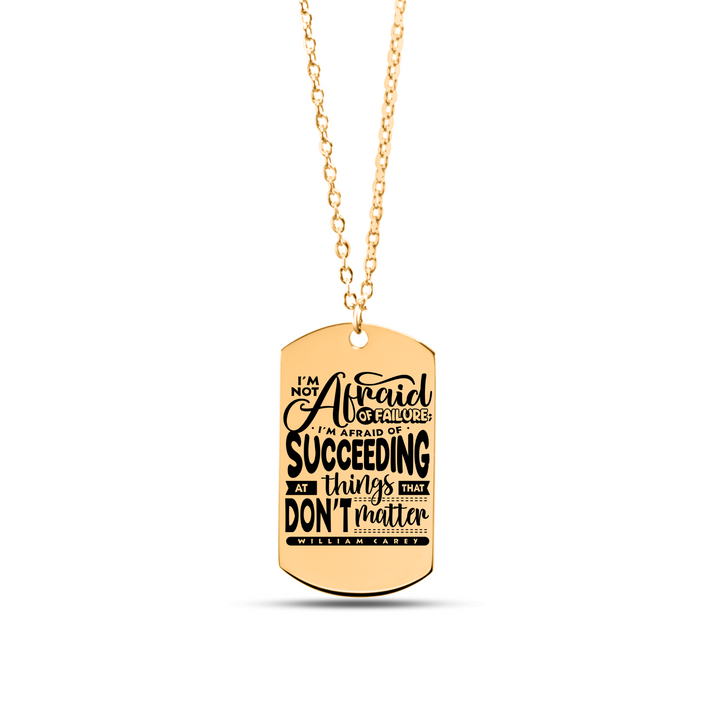 Christian Necklace William Carey's Things That Don't Matter Tag Tag Necklaces