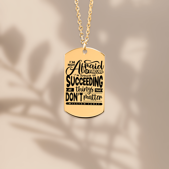 Christian Necklace William Carey's Things That Don't Matter Tag Tag Necklaces
